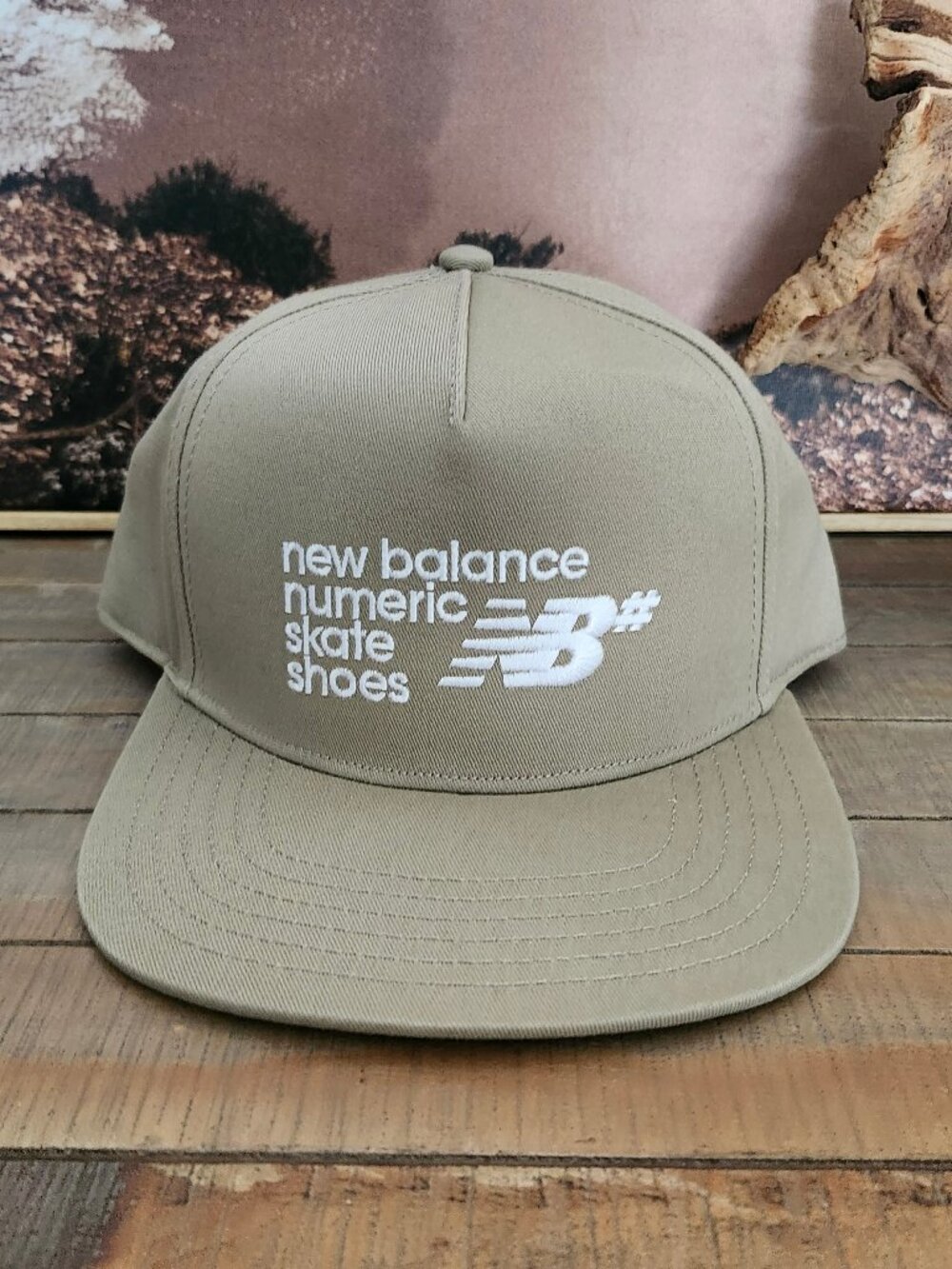 NEW BALANCE NWOT Numeric 5-Panel A-Frame Snapback Hat Stoneware Skateboarding